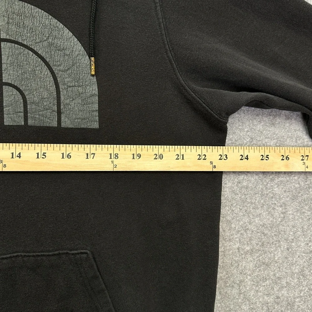 The North Face‎ Hoodie Mens M Black Pullover Logo Fleece Sweatshirt